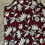 Topshop  Red and White Floral Tank Top Size 4/S Photo 2
