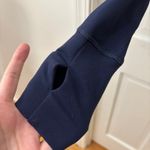 J Crew Navy Fitted Athletic Hoodie Signature Flex Thumbhole Shirt Size S NEW Blue Photo 3