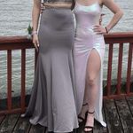 Lucy in the Sky iridescent/white gala sequin luxe maxi dress bachelorette xs Photo 4