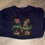 Jansport Vintage  Miami University embroidered Navy Sweatshirt size large Photo 1
