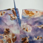 Angel Print High Waisted Biker‎ Shorts Blue Photo 3