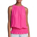 Ramy Brook  | Fuchsia Ruffle Hem Sleeveless Top Sz XS Photo 0