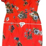 Black Halo  Jodee Red Floral Sheath Dress Women’s Sz 18 Short Sleeve‎ Knee Length Photo 12