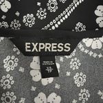 EXPRESS ‎ Shirt Women XS Black White Paisley Neutral Office Casual Versatile Photo 6