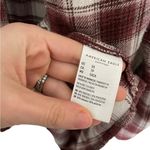 American Eagle  Red Olaid Oversized 90ks Grunge Shirt XS Photo 2