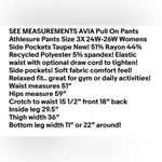Avia  Pull On Athlesure Pants Size 3X 24W-26W Womens Side Pockets Taupe New Photo 9