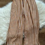 Saylor  Laken Gingham Jumpsuit In Apricot Photo 4