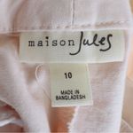 Maison Jules  Size 10 Very Light Pink Essential Mid Rise Fitted Hip Casual Pant Photo 5