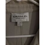 Emanuel Ungaro Beige Jacket Button Front Drawstring Waist Size 14 Tan Photo 1