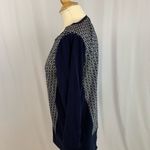 Two by Vince Camuto Navy Geometric‎ Print Tunic Top Blue Photo 2