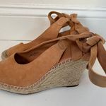 Joie Kael Suede Espadrille Open Toe Wedge Heels Tan EU 41/US 11 Photo 3