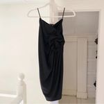 Donna Karan Collection Ruched Vintage Wool Jersey Rosette Wrap Skirt NWT P $950 Photo 4