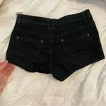 American Eagle VTG ChiQle Denim Architect Black & White Aztec Printed Patch Pattern Jean Shorts Photo 9