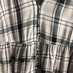 Torrid Plaid Metallic Babydoll Twill Button Front Top Photo 4