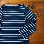 Reformation  Junia Knit Tee Shirt Dress Nautical Navy/White Stripe - Size Small Photo 8