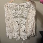 Daytrip  Cream Lace Tie-Front Blouse Photo 1