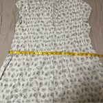 CP Shades  White & Blue Floral 100% Cotton Cap Sleeve Lightweight Tunic Dress Photo 4