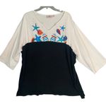Quacker Factory  Sequined Top Ladies Sz 3X Nautical themed Photo 0