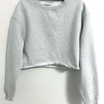 Anthropologie WILO The Label Cropped Gray Sweatshirt Small Photo 0