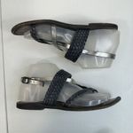 Freebird by Steven 38 US 7 Sea Sandal Braided Leather Strappy Black Silver Photo 4