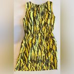 ROY STUDIO 100% Silk Sleeveless‎ Summer or Spring Yellow Dress Size 38 Green Photo 1