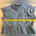 Veronica Beard EUC Harrow Cotton Chambray Denim Tiered Mini Dress Sz 14 Photo 6