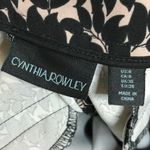 Cynthia Rowley Black & Beige Floral Straight Leg Dress Pants 6 Photo 4