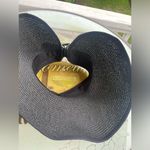 Women’s Sun Hat Wide Rim Bow In Back, Velcro Close Black Photo 3