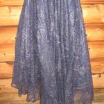 Mac Duggal  20283 Womens Blue Embellished Plunge Neck Puff Sleeve A Line Gown Photo 13