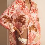 Farm Rio Lobster Print Oversized Button-Front Shirt/Tunic, Size S Photo 2