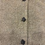 Equestrian Wolf Head Detail’s 90’s School Teacher Tan Knit Cardigan Size Medium Photo 6