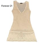 Forever 21 Open Knit V-neck Metallic Top Size S Photo 1