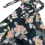 Komarov Grey Floral Print Midi Dress V Photo 5