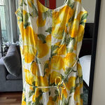 Anne Klein Lemon Crochet Print Dress Photo 0