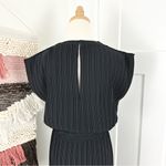 Club Monaco Woven Pleated Maxi Dress Robe Sleeveless Black Size 4 NWT Photo 7