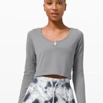 Lululemon Cropped Henley Long Sleeve Top Photo 0