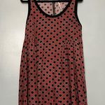 Free People  Molly Babydoll Swing Dress Zipper Back Polka Dot Red Black Women’s M Photo 0