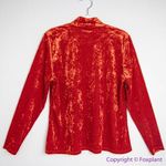 Eloquii NEW  Crushed‎ Velvet Mock Neck Top in red, 14/16 Photo 8