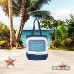 Funny Blue Denim with Lace Unlined Open Top Tote for Pet Lovers Photo 1