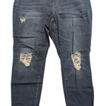 Refuge  + Plus 18 ripped knee skinny‎ stretch jeans frayed hems Photo 0