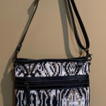 Myra Bag Boho Western Crossbody‎ Bag Boho Tapestry Black Leather Tassel Zipper Photo 0