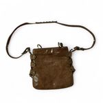 Jane‎ August Genuine Italian Leather Crossbody Bag Preppy Brown Photo 2