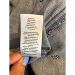 Talbots  Denim Skirt Daisy Embroidered A-Line Casual‎ Belted Preppy Chic Size 6 Photo 5