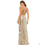 Mac Duggal NWT  HALTER NECK Mirror EMBELLISHED DETAILED BACK GOWN Dress 93981 2 Photo 3
