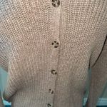 Hippie Rose Light Brown Button Up Sweater Photo 3