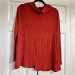 We The Free People Lover Top Ribbed Thermal Long Sleeve Rust Orange Size Small Photo 4