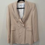 ZARA  Evening Double Breasted Beige Oversize Blazer Size Medium  1985 Photo 2