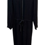 L'Agence Black Utility One Piece Jumpsuit Jogger Long Sleeve Drawstring Photo 0