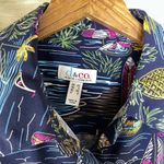 Denim & Co  Novelty 80’s Neon Flamingo Summer Boat Shirt Dress Photo 3