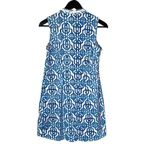 Mud Pie ‎ Womens Chain Link Print Sleeveless Tunic Sheath Dress Royal Blue Small Photo 2